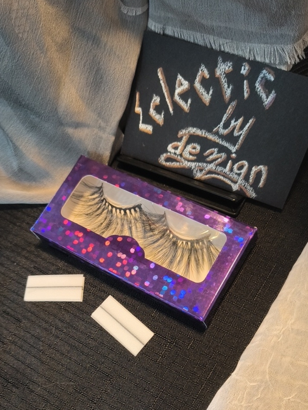 Boutique Dramatic 3D Faux Mink Lashes NIB Set With Glue Strips & Spoolie